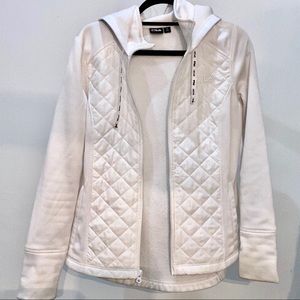 Fila Zip Up Quilted Hoodie - M / White